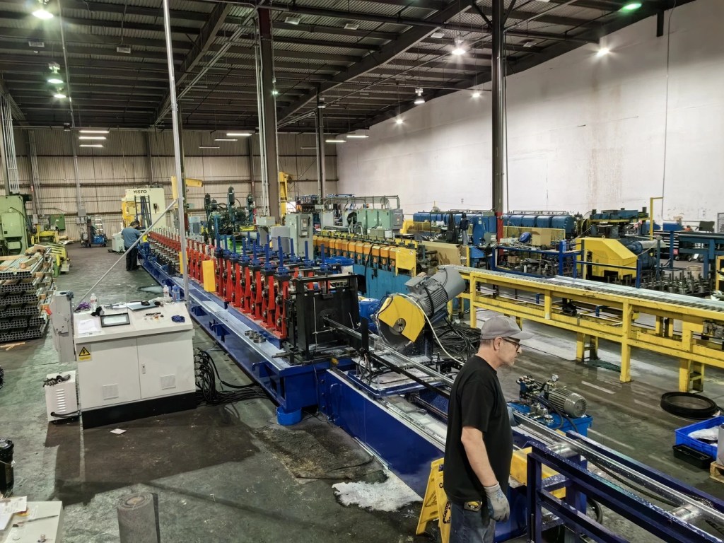 Industrial high-speed roll former machines manufactured by Beli RollForming China installed in US