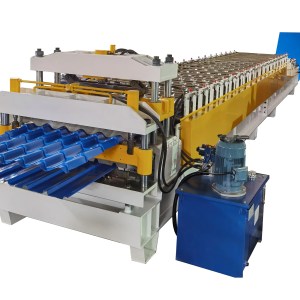 Máquina de perfilagem de telhados de dupla camada