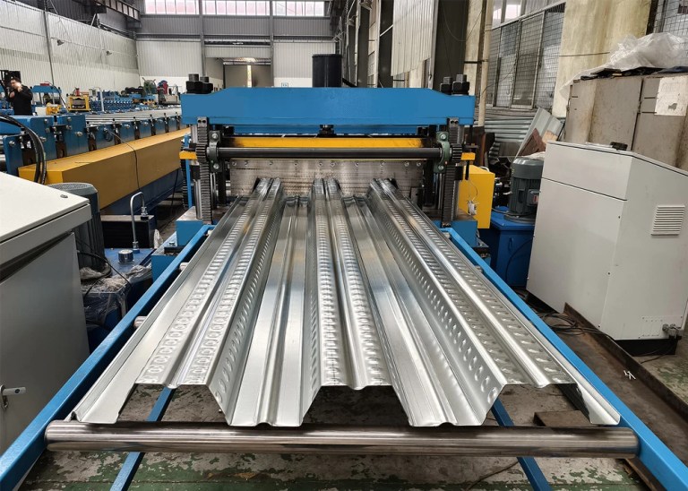 75mm Deep Galvanized Steel Floor Decking Sheet Roll Forming Machine