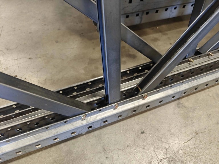 Finished warehouse pallet upright sample produced by upright rack roll forming machine