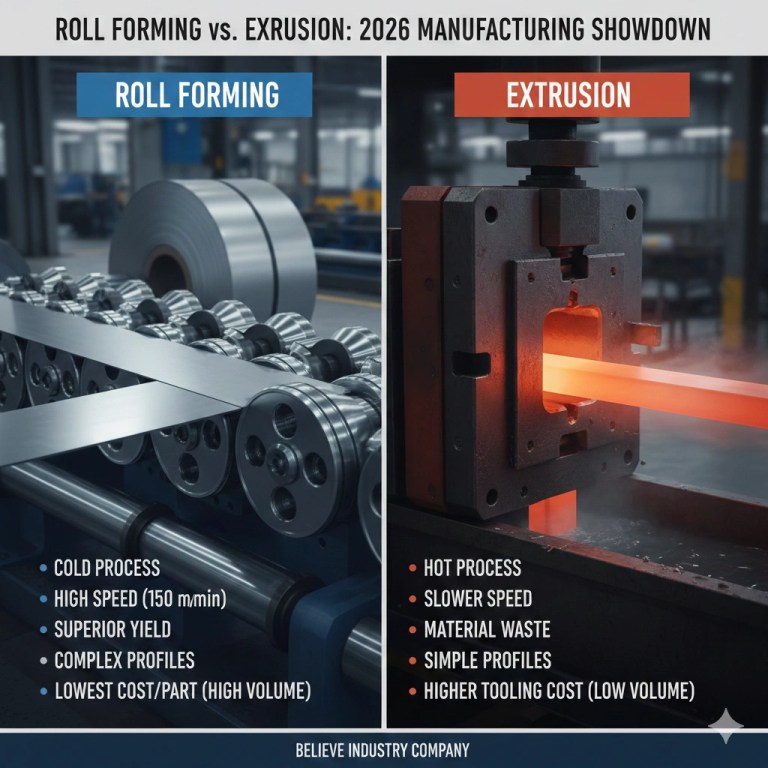 تشكيل بالدرفلة مقابل البثق